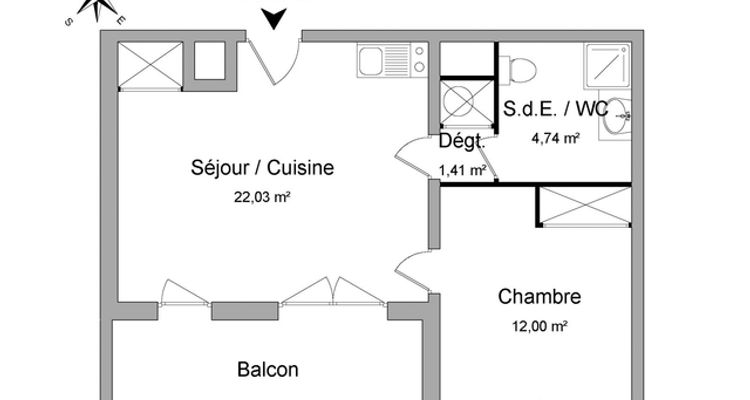appartement 2 pièces à louer TOULOUSE 31400 40.2 m²