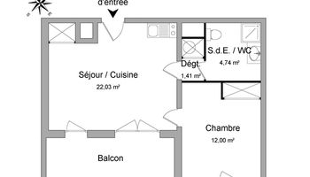 appartement 2 pièces à louer TOULOUSE 31400 40.2 m²