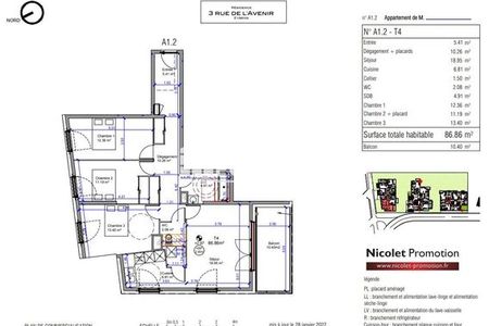 appartement 4 pièces à louer EYBENS 38320 86.86 m²