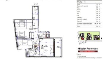 appartement 4 pièces à louer EYBENS 38320 86.86 m²