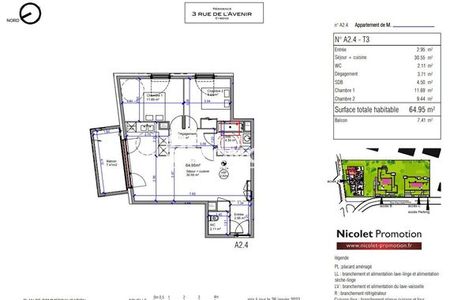 appartement 2 pièces à louer EYBENS 38320 64.95 m²