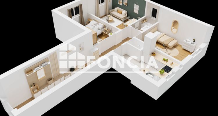 Appartement 3 pièce(s) 59.5 m²à vendre Montrouge