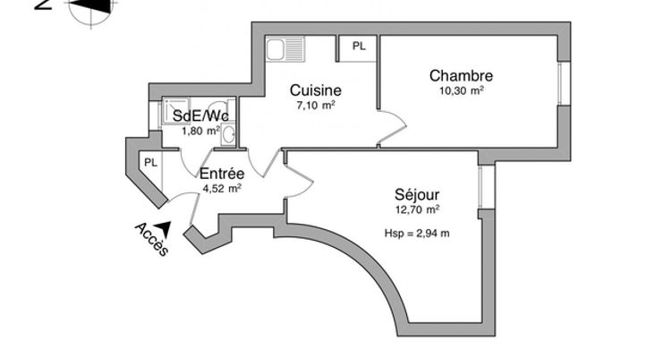 appartement 2 pièces à louer NICE 06100 36.4 m²