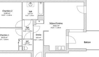 appartement 3 pièces à louer BORDEAUX 33300 63.4 m²