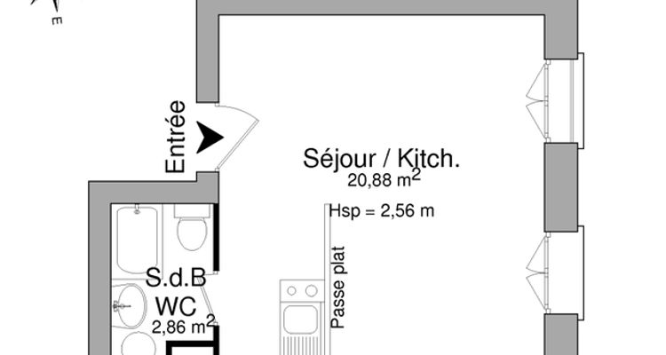 appartement 1 pièce à louer NIORT 79000 23.7 m²
