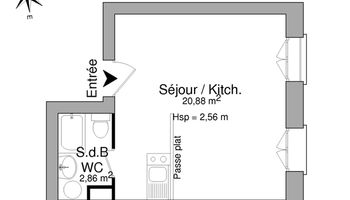 appartement 1 pièce à louer NIORT 79000 23.7 m²