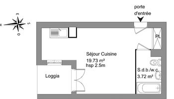 appartement 1 pièce à louer GRABELS 34790 23.5 m²