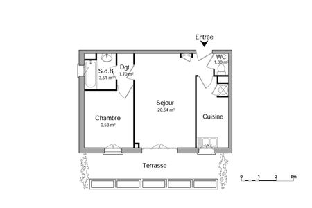 Appartement a louer saint-gratien - 2 pièce(s) - 43.1 m2 - Surfyn