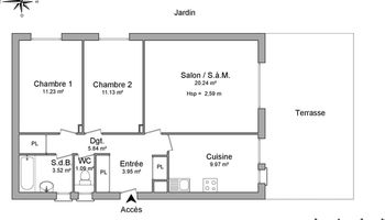 appartement 3 pièces à louer PEYMEINADE 06530 67 m²