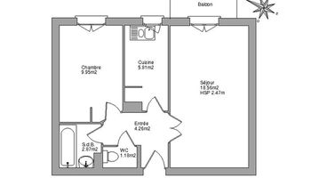 appartement 2 pièces à louer CERGY 95000 42.6 m²