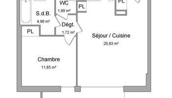 appartement 2 pièces à louer BLAGNAC 31700 46.3 m²