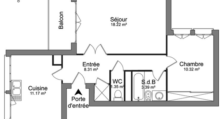 appartement 2 pièces à louer LES ULIS 91940 52.8 m²