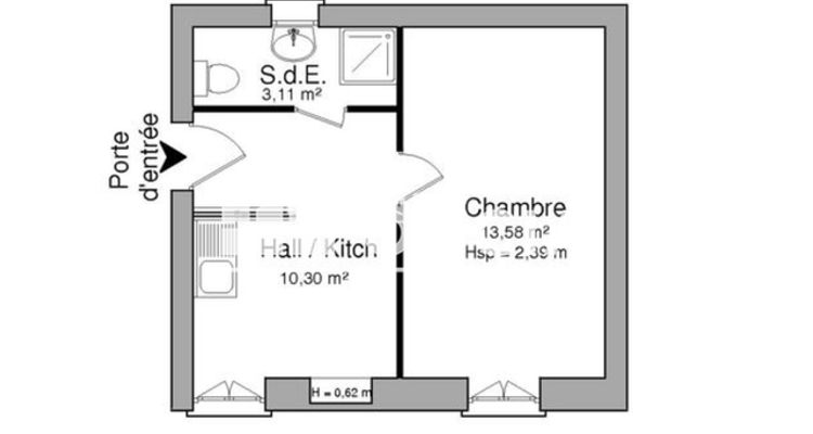 appartement 1 pièce à vendre Croissy 78290 27.34 m²