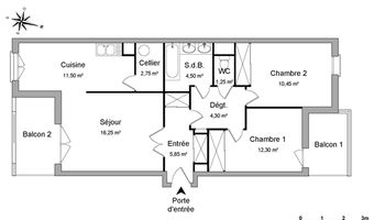 appartement 3 pièces à louer TOULOUSE 31200 69.2 m²