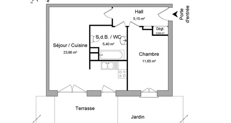 appartement 2 pièces à louer PFASTATT 68120 46.7 m²