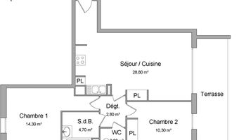 appartement 3 pièces à louer COLOMIERS 31770 62.9 m²