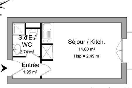 appartement 1 pièce à louer LA ROCHE SUR YON 85000 19.3 m²
