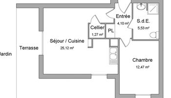 appartement 2 pièces à louer ST CYR SUR LOIRE 37540 48.5 m²