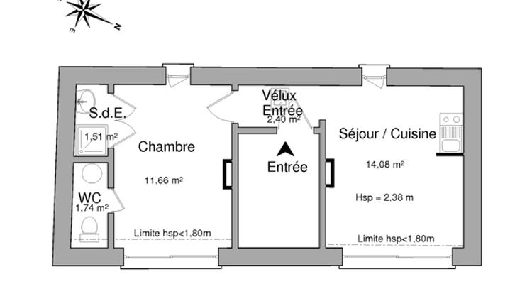 appartement 2 pièces à louer NIMES 30000 31.4 m²