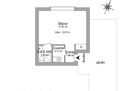 appartement 1 pièce à louer SAINT GERMAIN EN LAYE 78100 23.8 m²