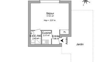 appartement 1 pièce à louer SAINT GERMAIN EN LAYE 78100 23.8 m²