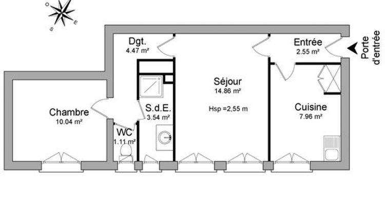 appartement 2 pièces à louer PORTET SUR GARONNE 31120 44.53 m²