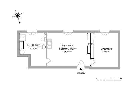 Vue n°3 Appartement 2 pièces T2 F2 à louer - Amboise (37400)