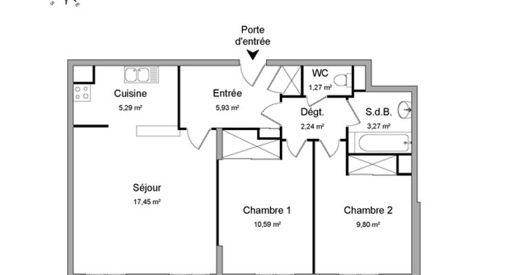appartement 3 pièces à louer LE PLESSIS ROBINSON 92350 56 m²