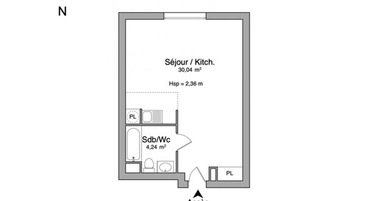 appartement 1 pièce à louer CERGY PREFECTURE 95000 34.3 m²