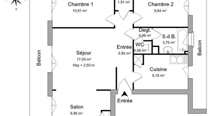 Vue n°1 Appartement 4 pièces T4 F4 à louer - Gardanne (13120)
