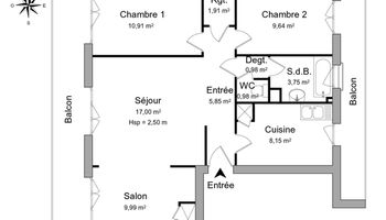 appartement 4 pièces à louer GARDANNE 13120 69.2 m²