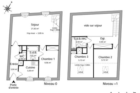 Vue n°2 Appartement 4 pièces T4 F4 à louer - Nancy (54000)