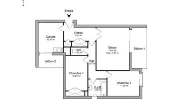 appartement 3 pièces à louer PAU 64000 73.23 m²