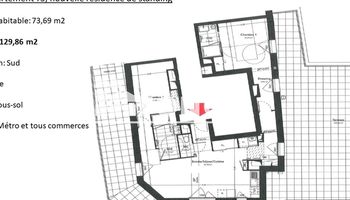 appartement 3 pièces à vendre RENNES 35200 73.69 m²