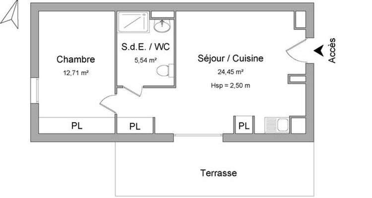appartement 2 pièces à louer AUCAMVILLE 31140 42.7 m²