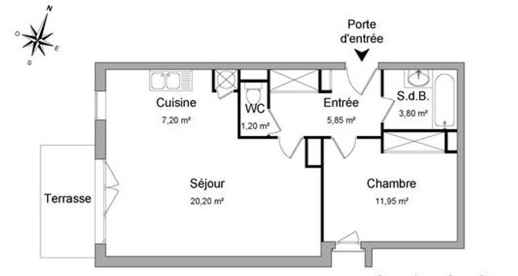 appartement 2 pièces à louer LOOS 59120 50.2 m²