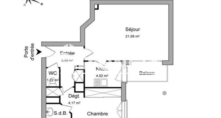 appartement 2 pièces à vendre ASNIERES SUR SEINE 92600 48 m²