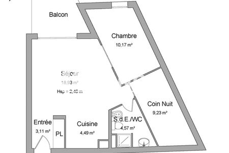 Vue n°2 Appartement 2 pièces à vendre - CANNES LA BOCCA (06150) - 50.46 m²