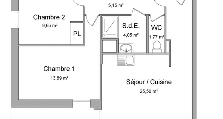 Vue n°1 Appartement 3 pièces T3 F3 à louer - Deville Les Rouen (76250)