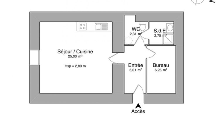 appartement 1 pièce à louer ORANGE 84100 41.3 m²