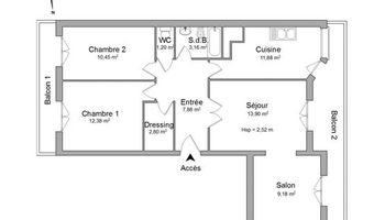 appartement 4 pièces à louer NIMES 30900 72.83 m²