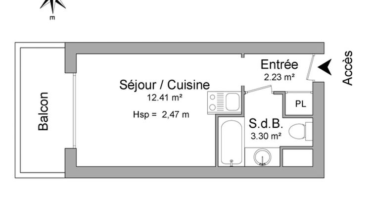 appartement 1 pièce à louer STRASBOURG 67000 17.9 m²