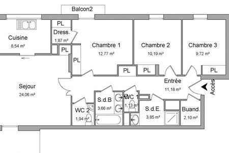 Vue n°3 Appartement 4 pièces à louer - Saint Nazaire (44600) 813,39 €/mois cc