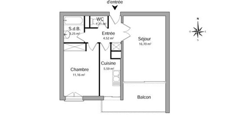 appartement 2 pièces à louer ORLEANS 45000 42.43 m²