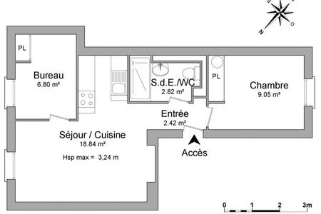 Vue n°2 Appartement 3 pièces à louer - NICE (06000) - 39.93 m²