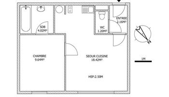 appartement 2 pièces à louer LILLE 59000 35.44 m²