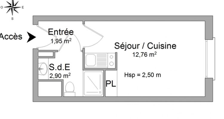 appartement-meuble 1 pièce à louer VILLEURBANNE 69100 17.6 m²