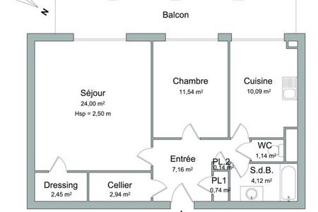 Vue n°2 Appartement 2 pièces à louer - TOULON (83000) - 64.32 m²
