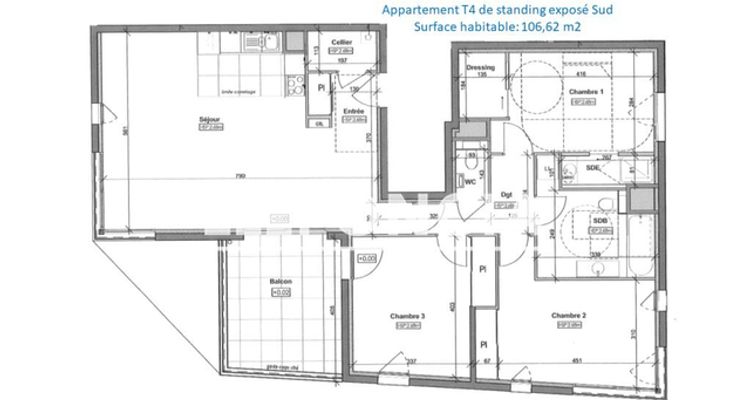 appartement 4 pièces à vendre RENNES 35000 106.62 m²