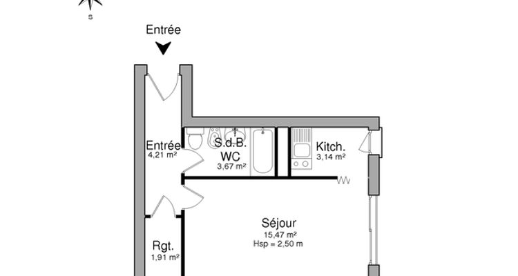 appartement 1 pièce à louer LIMOGES 87000 28.4 m²